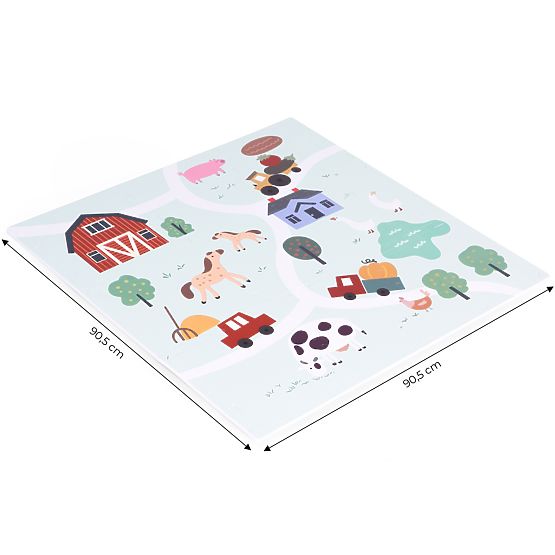 Covoraș mare din spumă EVA pentru copii Ferma 90,5x90,5 cm 21 bucăți ECOTOYS