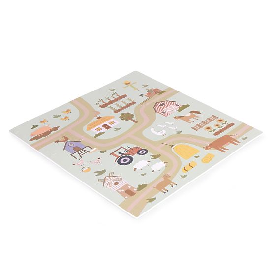 Covoraș mare din spumă EVA pentru copii fermă 90,5x90,5 cm 21 piese ECOTOYS