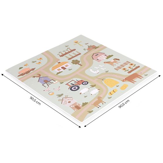 Covoraș mare din spumă EVA pentru copii fermă 90,5x90,5 cm 21 piese ECOTOYS