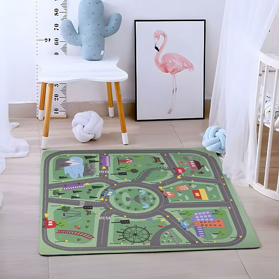 Covoraș mare din spumă EVA pentru copii Oraș 90,5x90,5 cm 21 bucăți ECOTOYS