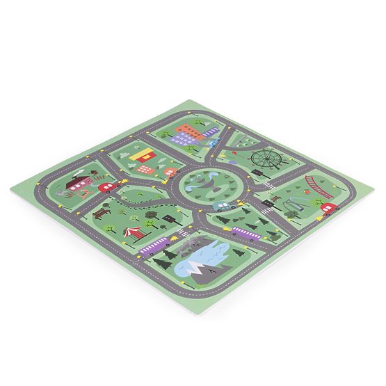 Covoraș mare din spumă EVA pentru copii Oraș 90,5x90,5 cm 21 bucăți ECOTOYS