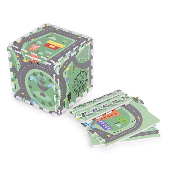 Covoraș mare din spumă EVA pentru copii Oraș 90,5x90,5 cm 21 bucăți ECOTOYS