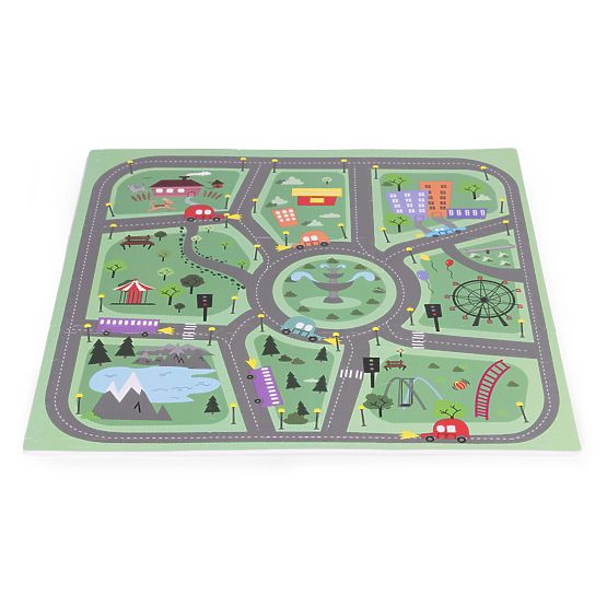Covoraș mare din spumă EVA pentru copii Oraș 90,5x90,5 cm 21 bucăți ECOTOYS