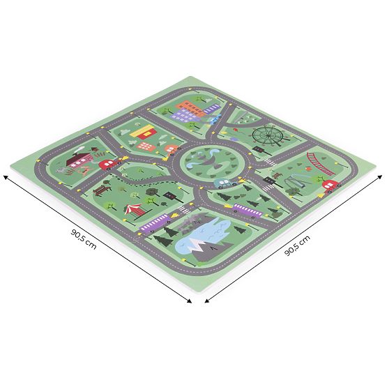 Covoraș mare din spumă EVA pentru copii Oraș 90,5x90,5 cm 21 bucăți ECOTOYS