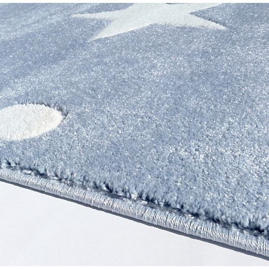 Covoras pentru copii - albastru / alb – Stelute