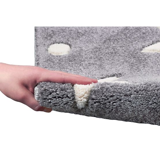 Covoras pentru copii argintiu-gri / alb pentru copii-Stelute