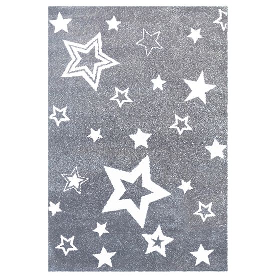 Covoras pentru copii - gri / alb STARLIGHT