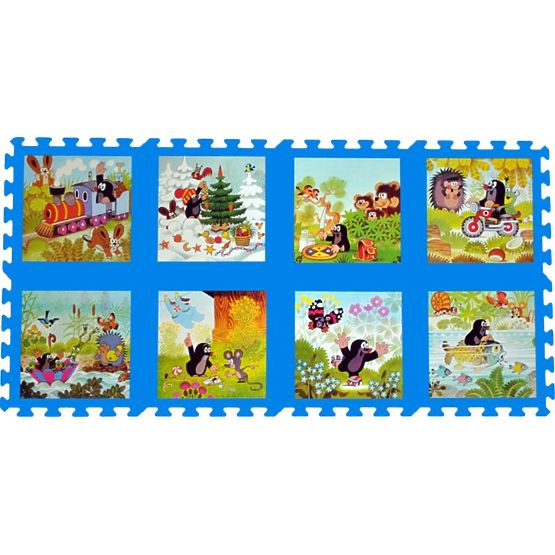 Covoras puzzle din spuma cu motiv cartita