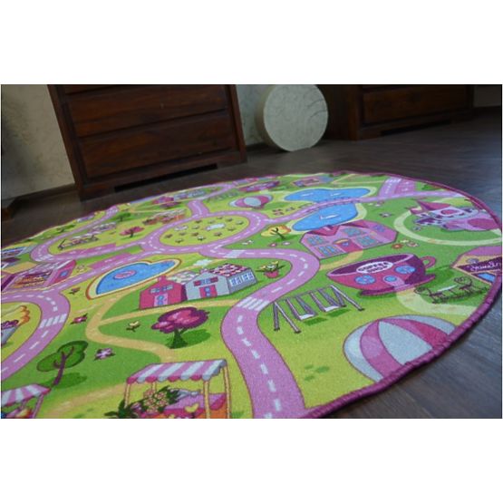 Covoras rotund pentru copii Sweet Town
