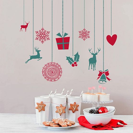 Crăciun decorare pe perete - Crăciun ornamente II