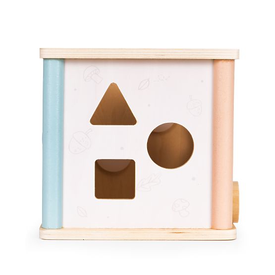 Cub educativ din lemn cu forme ECOTOYS