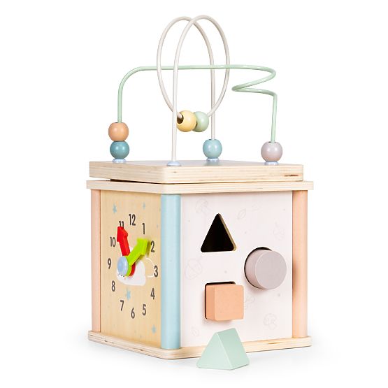 Cub educativ din lemn cu forme ECOTOYS