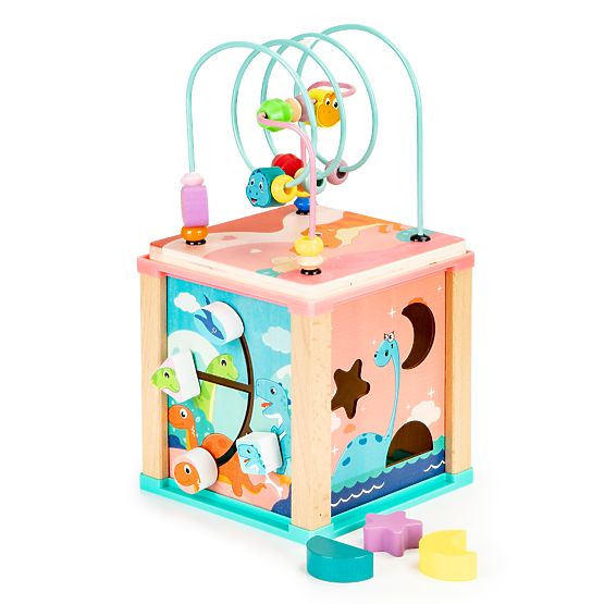 Cub educativ din lemn, sortator mula ECOTOYS