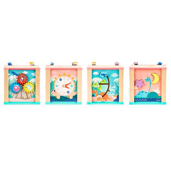 Cub educativ din lemn, sortator mula ECOTOYS