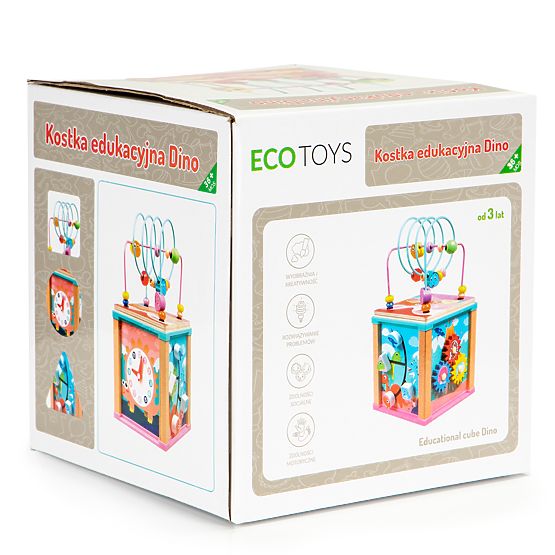Cub educativ din lemn, sortator mula ECOTOYS