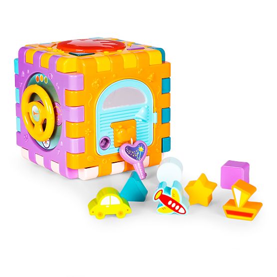 Cub educativ interactiv cu sortare și sunete 6 în 1