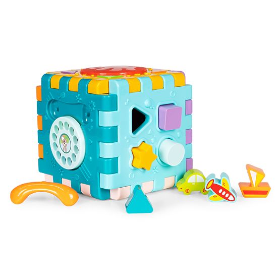 Cub educativ interactiv cu sortare și sunete 6 în 1