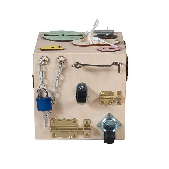 Cub Montessori din lemn - natural