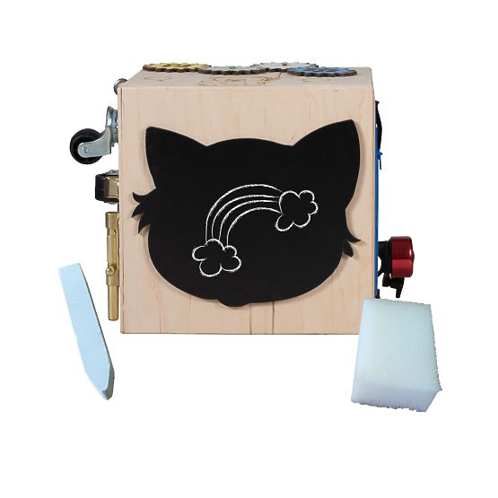 Cub Montessori din lemn - natural