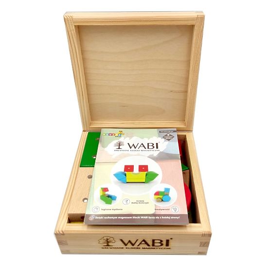 Cuburi din lemn-magnetice WABI, 20 de elemente