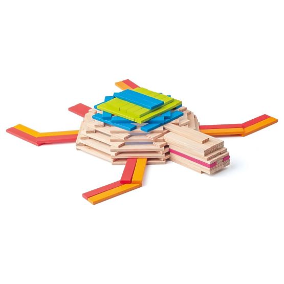 Cuburi din lemn planks 200 de bucăți
