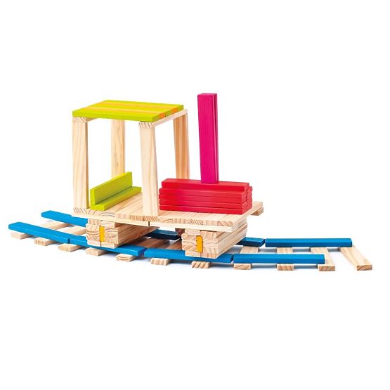 Cuburi din lemn planks 200 de bucăți