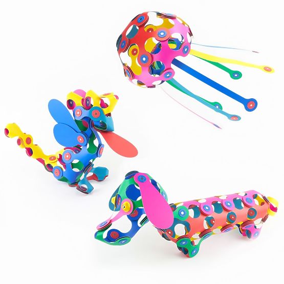 Cuburi magnetice Clixo Super Rainbow, 60 de elemente