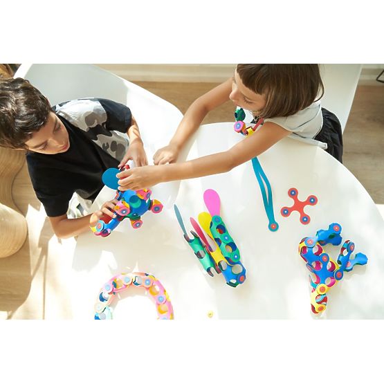 Cuburi magnetice Clixo Super Rainbow, 60 de elemente