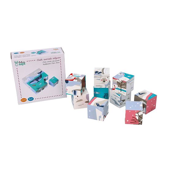 Cuburi puzzle cubice Animale Arctice