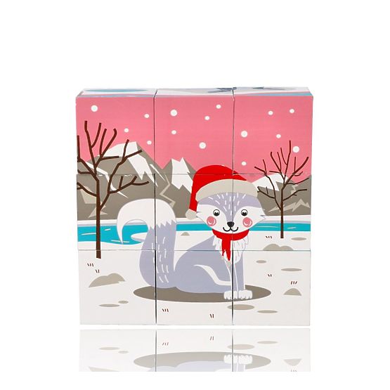 Cuburi puzzle cubice Animale Arctice
