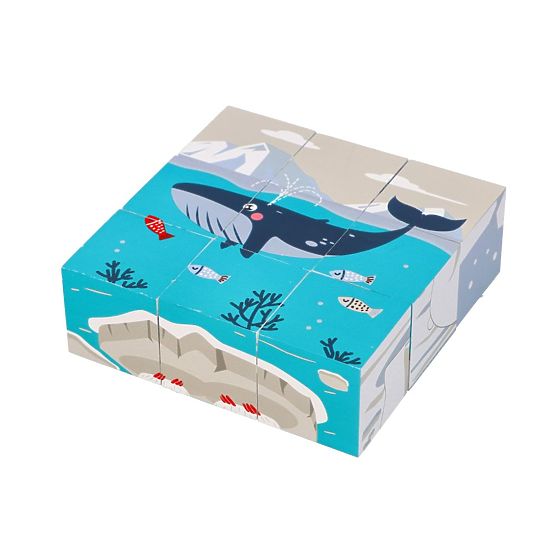 Cuburi puzzle cubice Animale Arctice