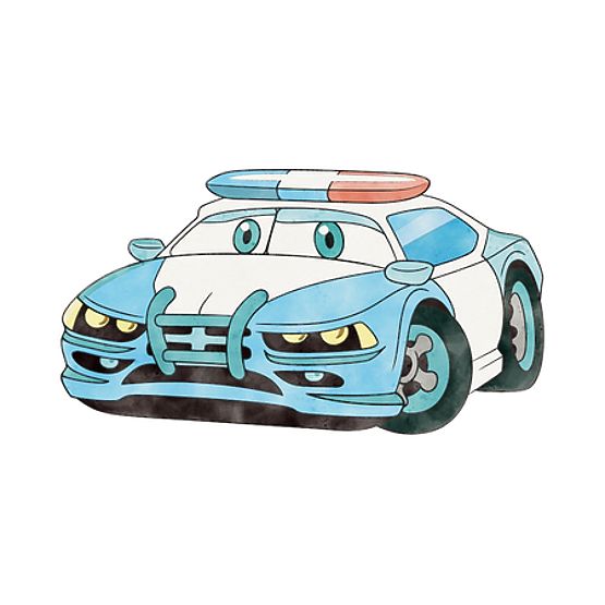 Cufăr pentru jucării Daria alb cu imprimeu Poliție