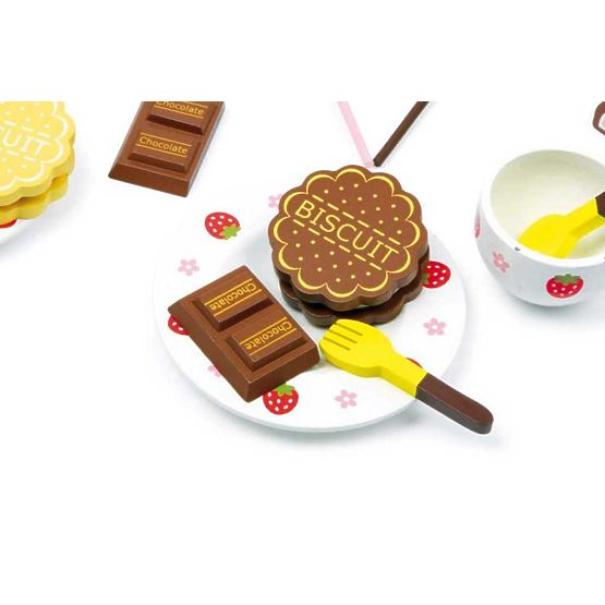 Cutie cu picior mic cu dulciuri din lemn