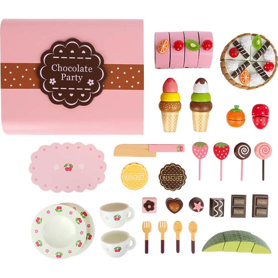 Cutie cu picior mic cu dulciuri din lemn