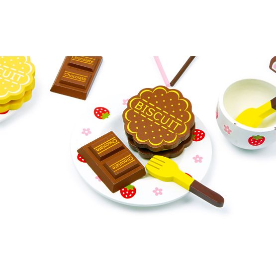 Cutie cu picior mic cu dulciuri din lemn