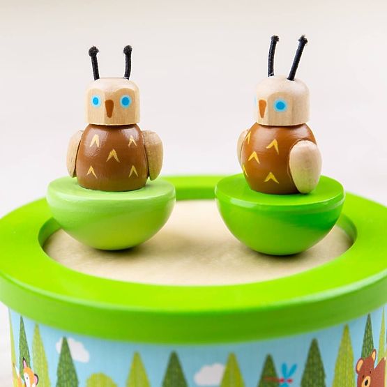 Cutie muzicală din lemn Bigjigs Toys Woodland