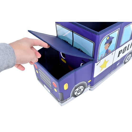 Cutie pentru jucării Mașină de poliție albastră
