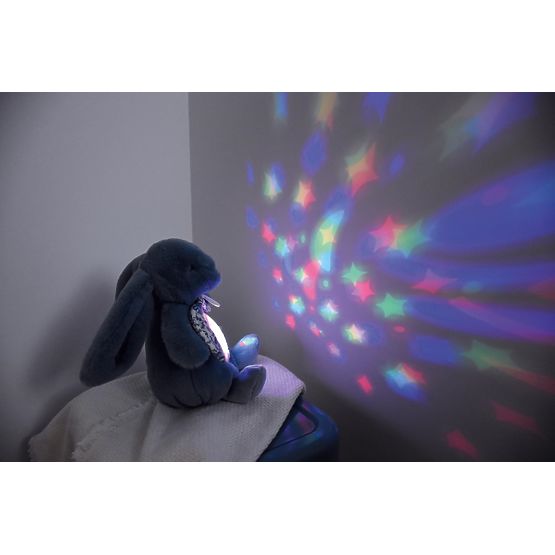 Cutiuță muzicală cu proiecție Iepuraș maro Doudou