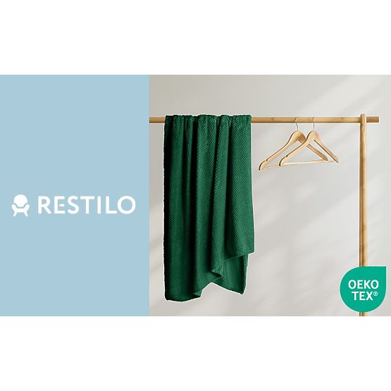 Cuvertură HENRY culoare verde sticlă jacquard embosat stil modern 220x240