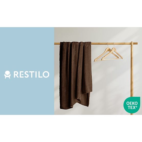 Cuvertură HENRY maro cu model jacquard stil modern 220x240