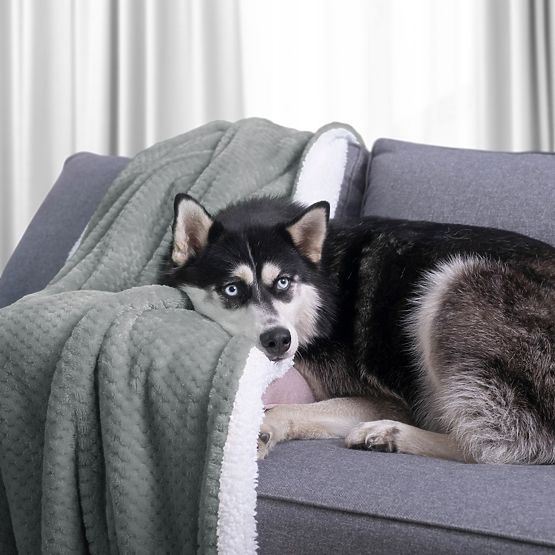 Cuvertură SHLEEPY culoare gri cu model jacquard stil clasic 220x240