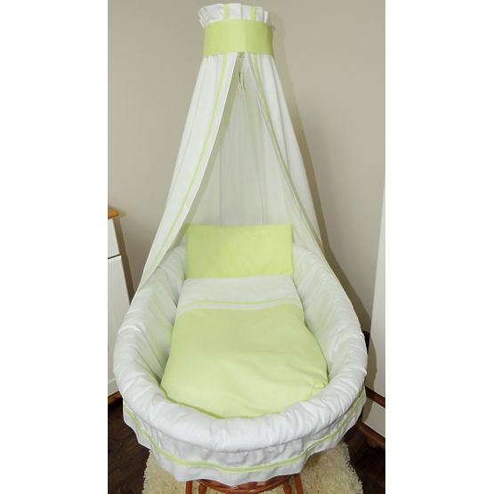 de răchită coș pe copil cu verde set lenjerie