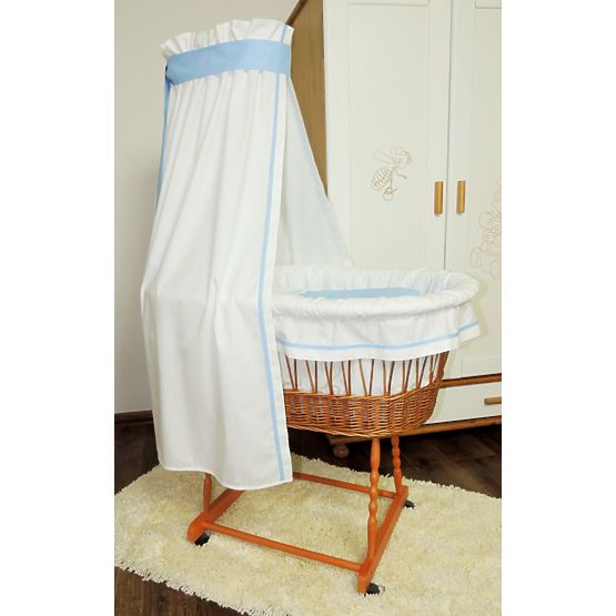 de răchită pat cu albastru set lenjerie