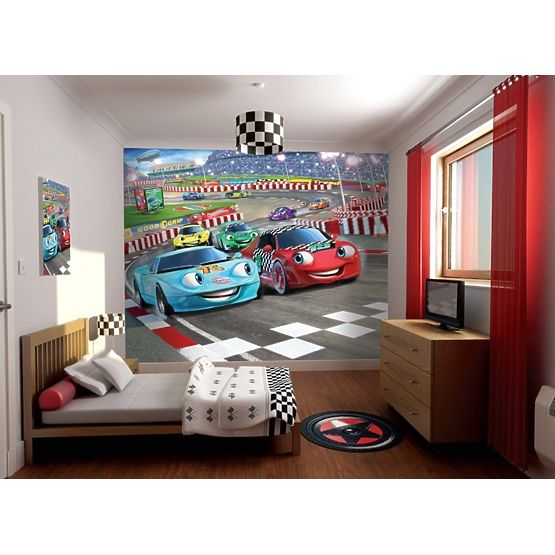 Decorţiunea murală 3D Cars 