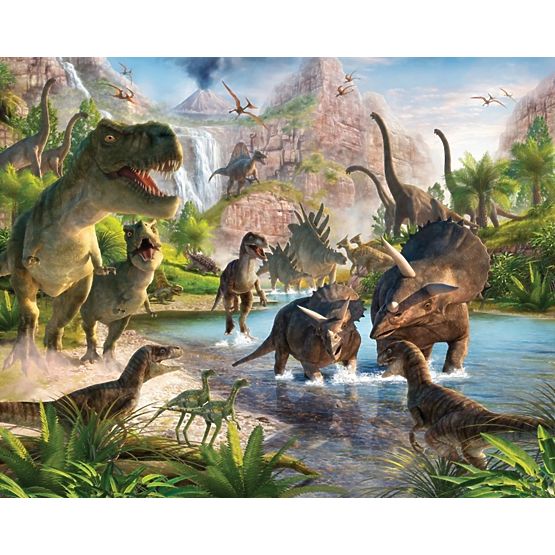 Decoraţiunea murală 3D Dinozauri