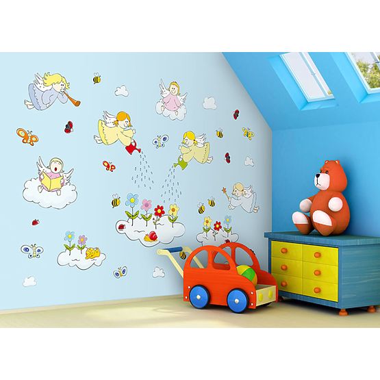 Decorațiune de perete auto-adezivă – model cu îngeri