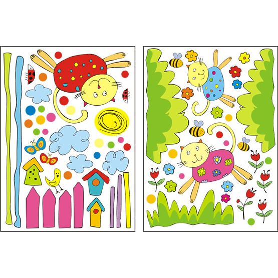 Decoratiune de perete cu motani