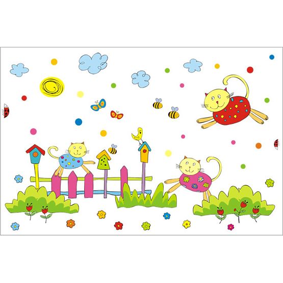 Decoratiune de perete cu motani