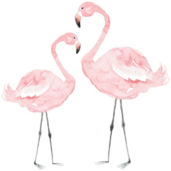 Decorațiune de perete DEKORNIK – păsări flamingo