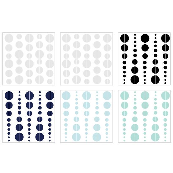 Decorațiune de perete DEKORNIK – semilune albastre